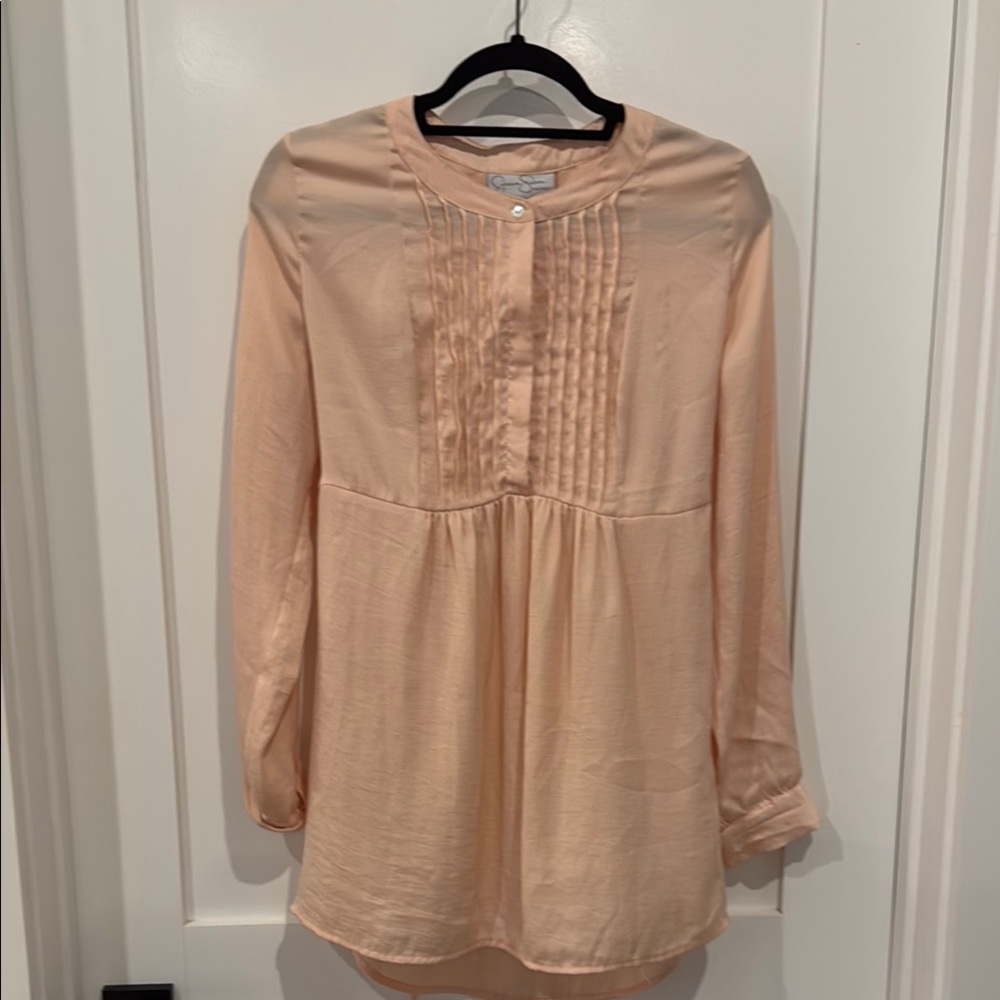 Maternity Jessica Simpson Vollectiom Peach Long Sleeve Women's Top